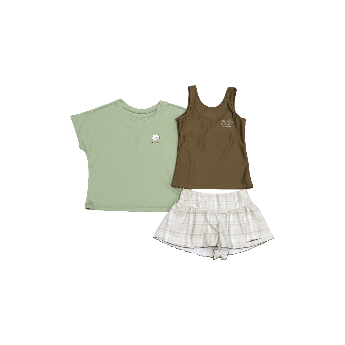 Chiikawa Anime "Chiikawa" Girl's Swimsuit L (Green)
