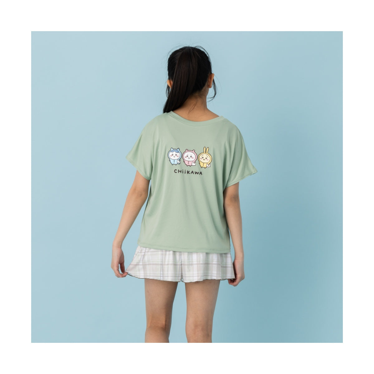 Chiikawa Anime "Chiikawa" Girl's Swimsuit L (Green)