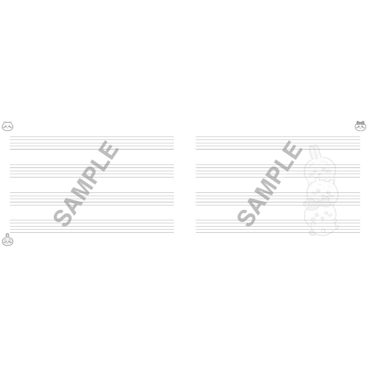 Chiikawa Anime "Chiikawa" Music Notebook 1 w/Stickers (4-Stave)