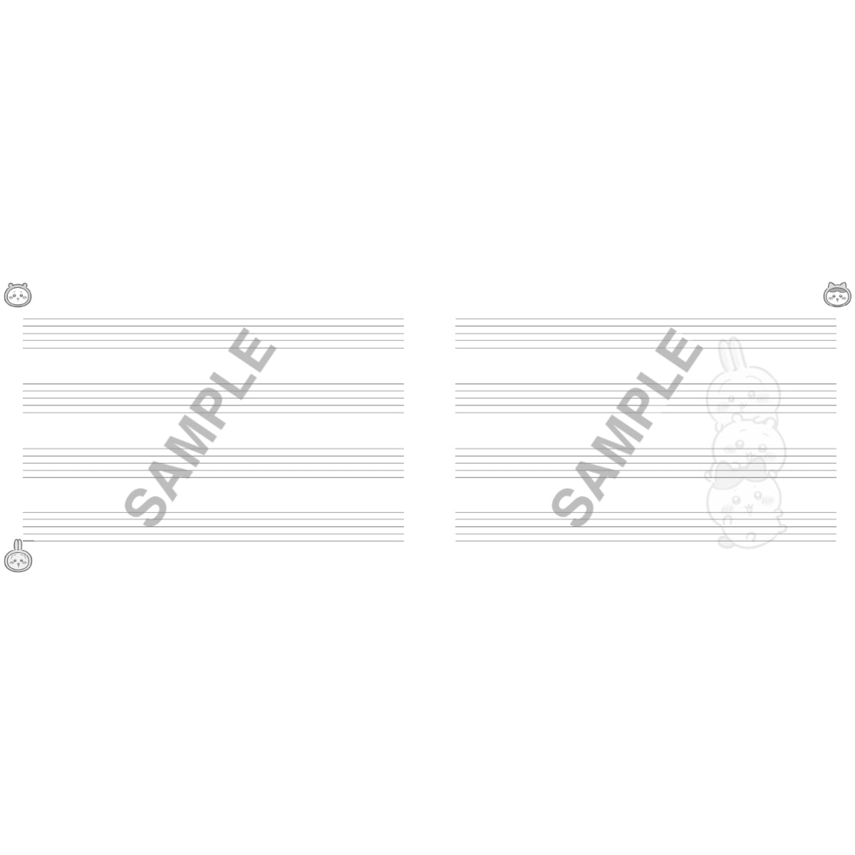 Chiikawa Anime "Chiikawa" Music Notebook 1 w/Stickers (4-Stave)