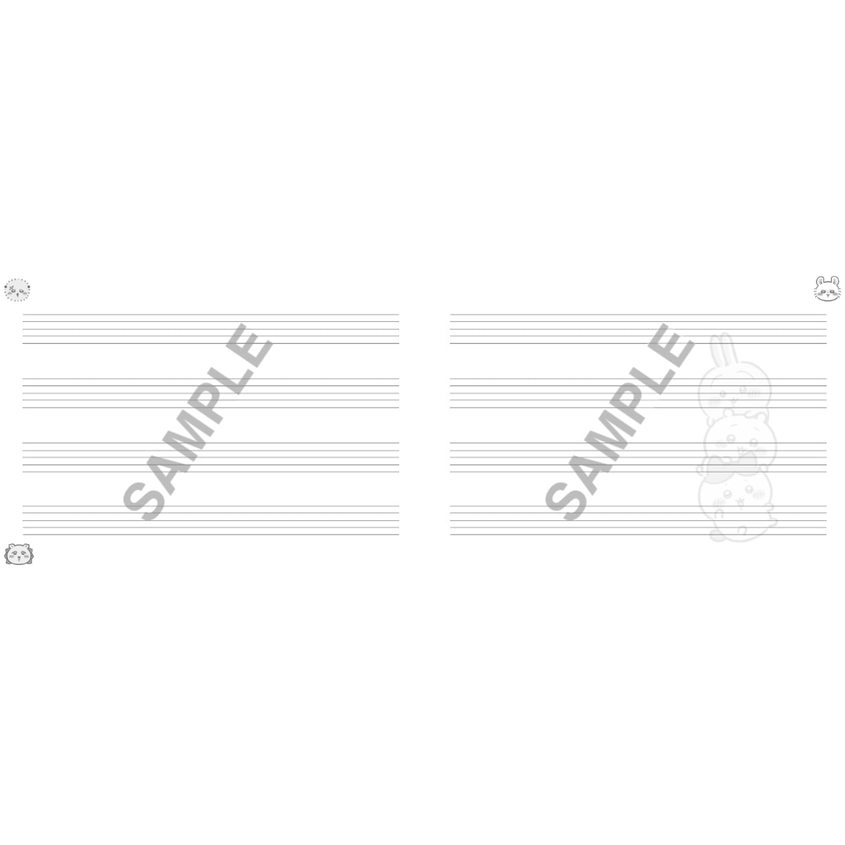 Chiikawa Anime "Chiikawa" Music Notebook 1 w/Stickers (4-Stave)