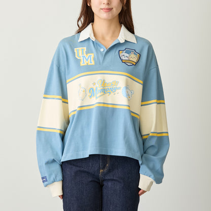 ちいかわ ラガーシャツ うさぎ＆モモンガ サックスブルー