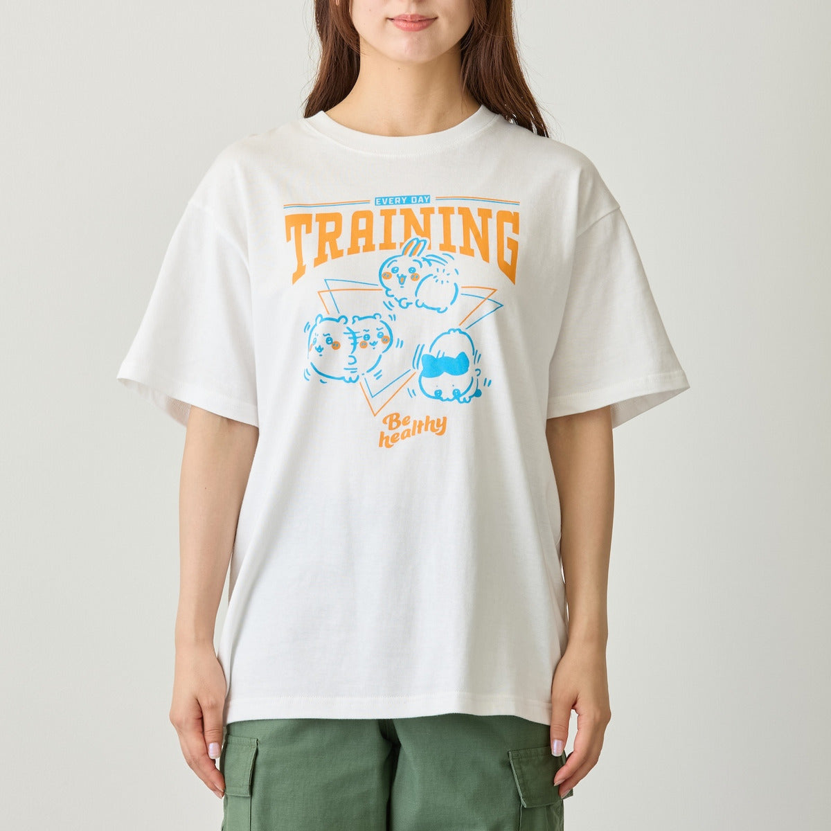 ちいかわ Tシャツ TRAINING（トリオ）ホワイト