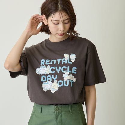 ちいかわ Tシャツ レンタサイクルでおでかけ スミ