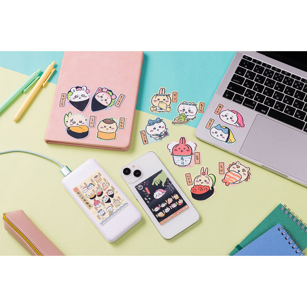 Chikakawachi Ikawa Sushi Sushi Sticker (Momonga Negitoro) that can be pasted on a smartphone