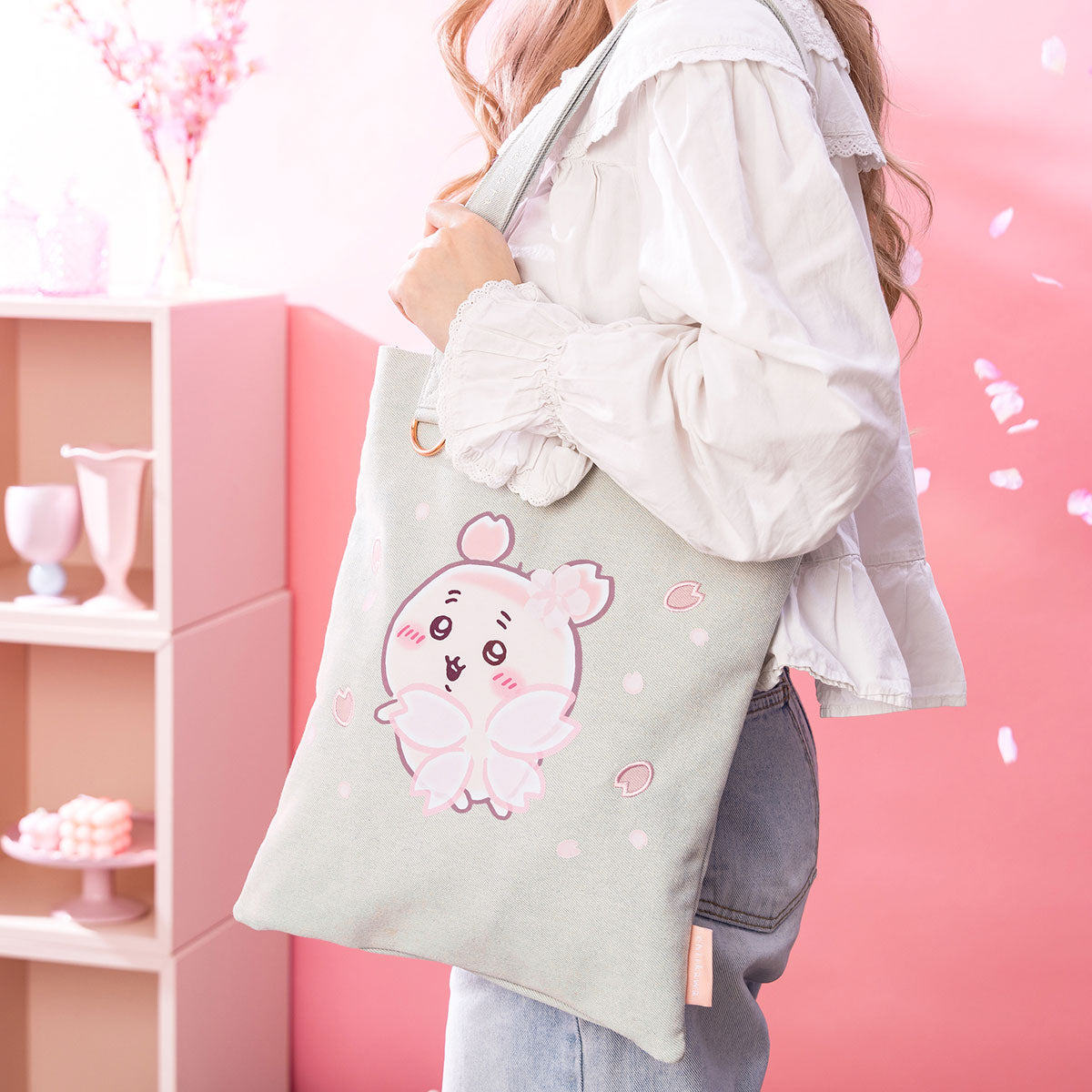 ちいかわ　さくらのようせいのデニムトートバッグ ちいかわ さくらのようせいのデニムトートバッグ | ちいかわマーケット