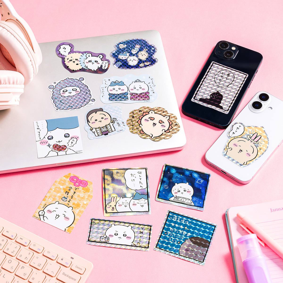 ちいかわ スマホに貼れるサイズのホログラムステッカー（夢でよかった・・・）