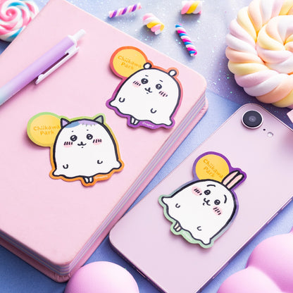 Chiikawa Chiikawa Park Ghost Phone-Sized Glow-in-the-Dark Sticker (Usagi)