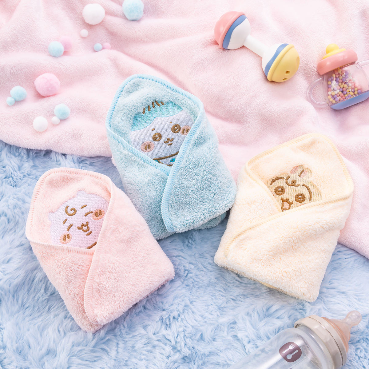 吉伊卡哇 baby系列 襁褓毛巾 (哈奇喵)