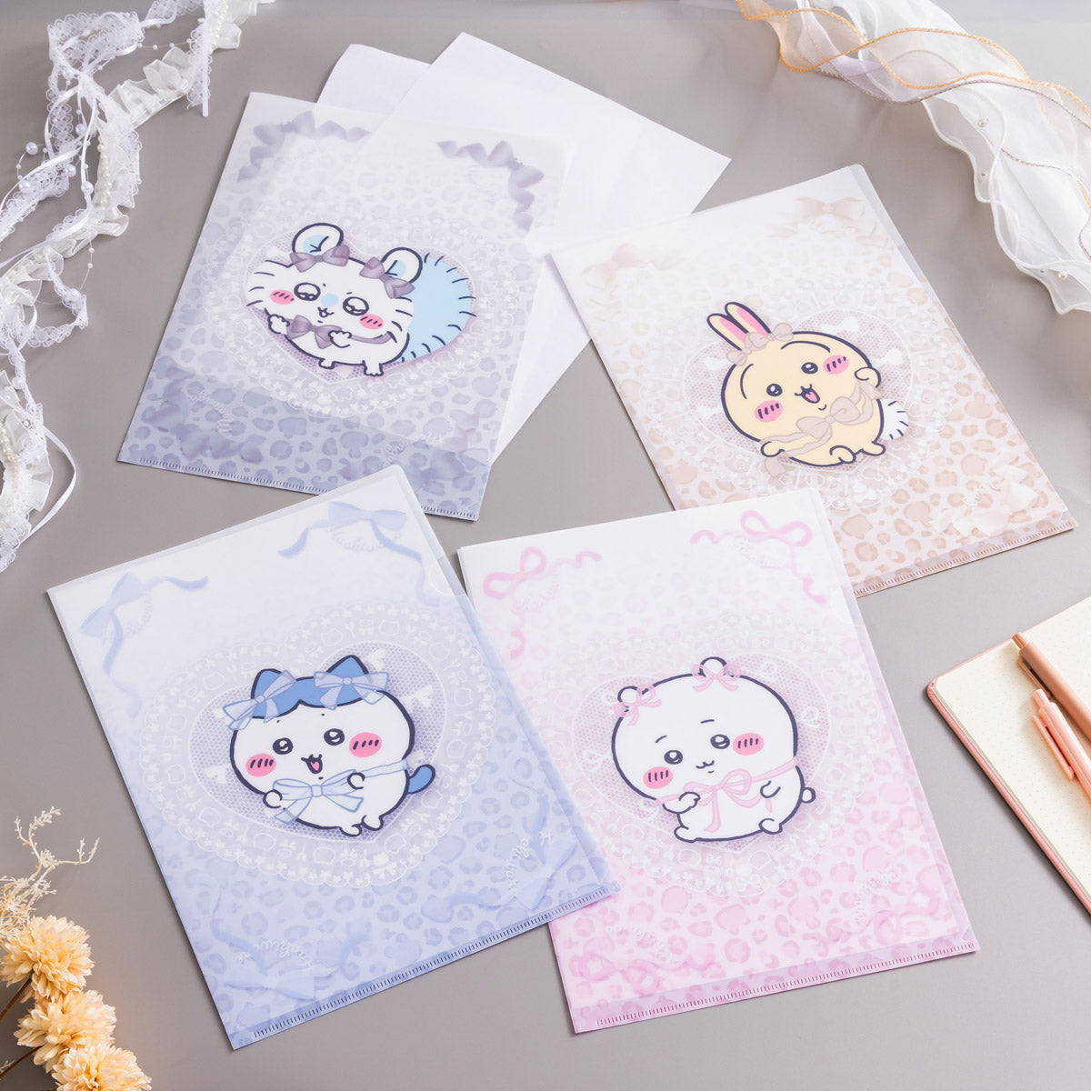 Chiikawa Go!HARAJUKU Clear File (Ribbon Chiikawa)