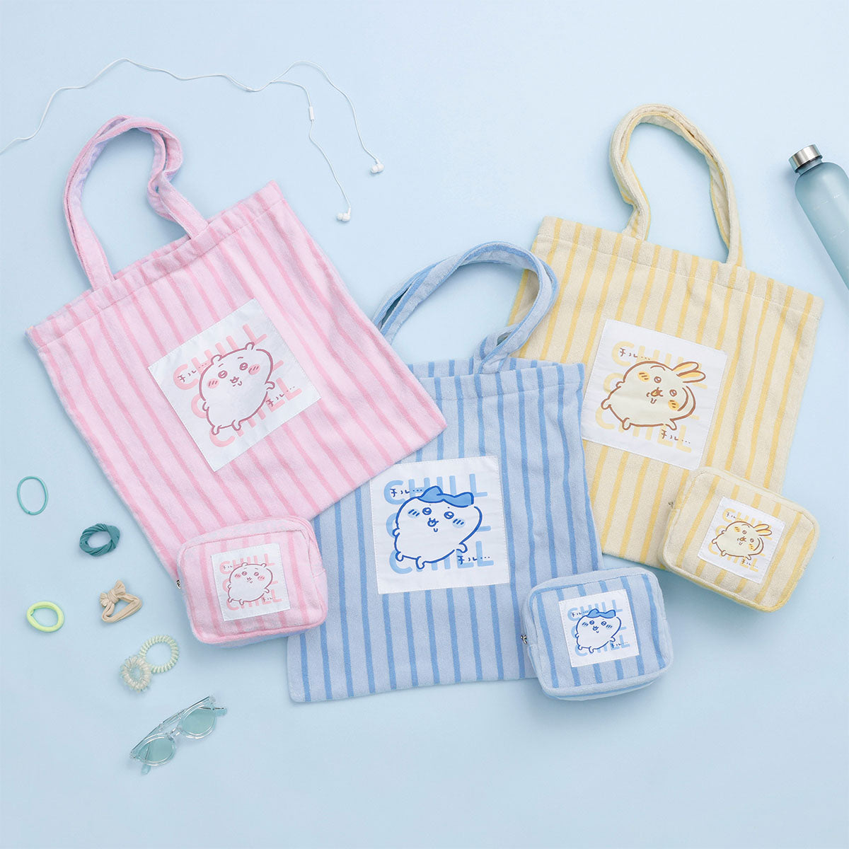 ちいかわ ポーチ チルチルハチワレ ブルー | ちいかわマーケット 公式