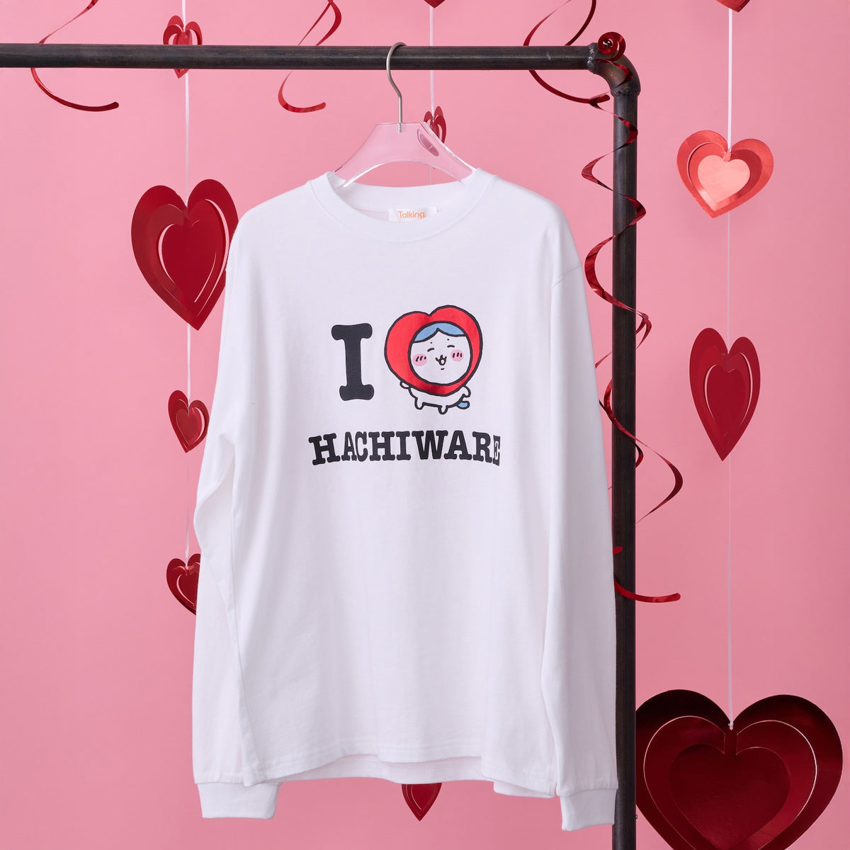 ちいかわ 長袖Tシャツ I LOVE HACHIWARE ホワイト | ちいかわ