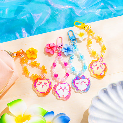 ちいかわ シーサーのおみやげやさん ビーズ付きアクリルストラップ（ハチワレ）