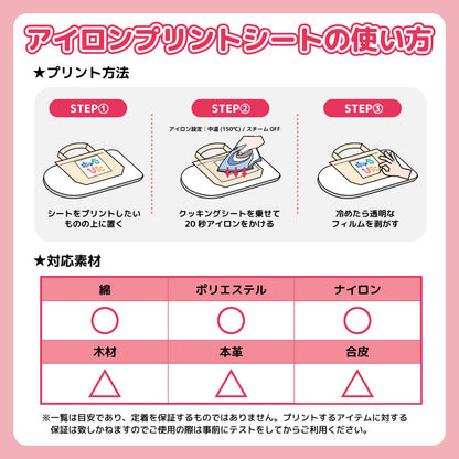 ちいかわ キャラぴた アイロンプリントシート①はがき8