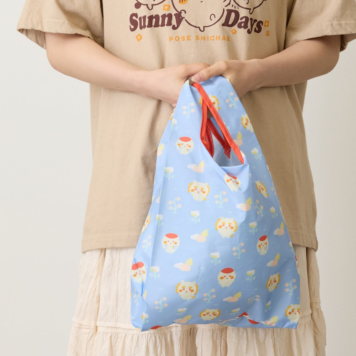 Chiikawa Eco Bag Otsumami Field (Blue) | Chiikawa Market Official