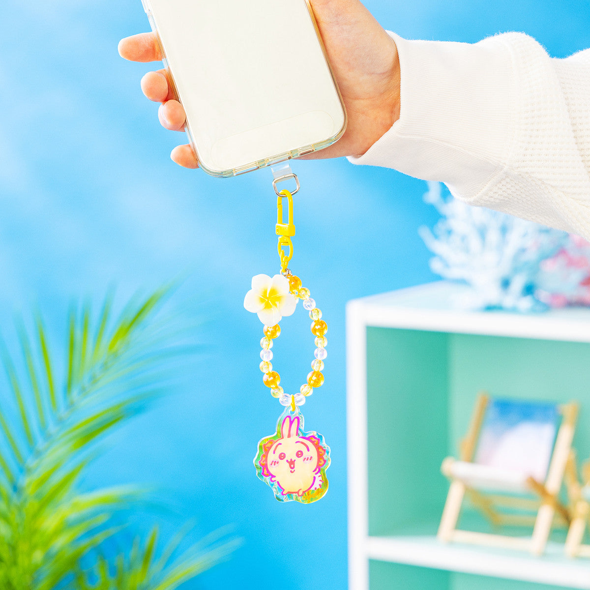 Chiikawa Shisa's Souvenir Shop Acrylic Strap with Beads (Usagi)