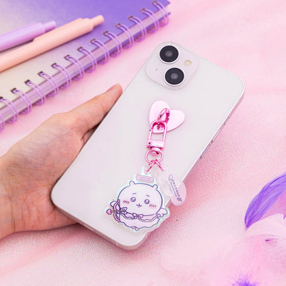 吉伊卡哇 天使♡惡魔 帶掛飾的鑰匙扣（了不起的天使海獺）