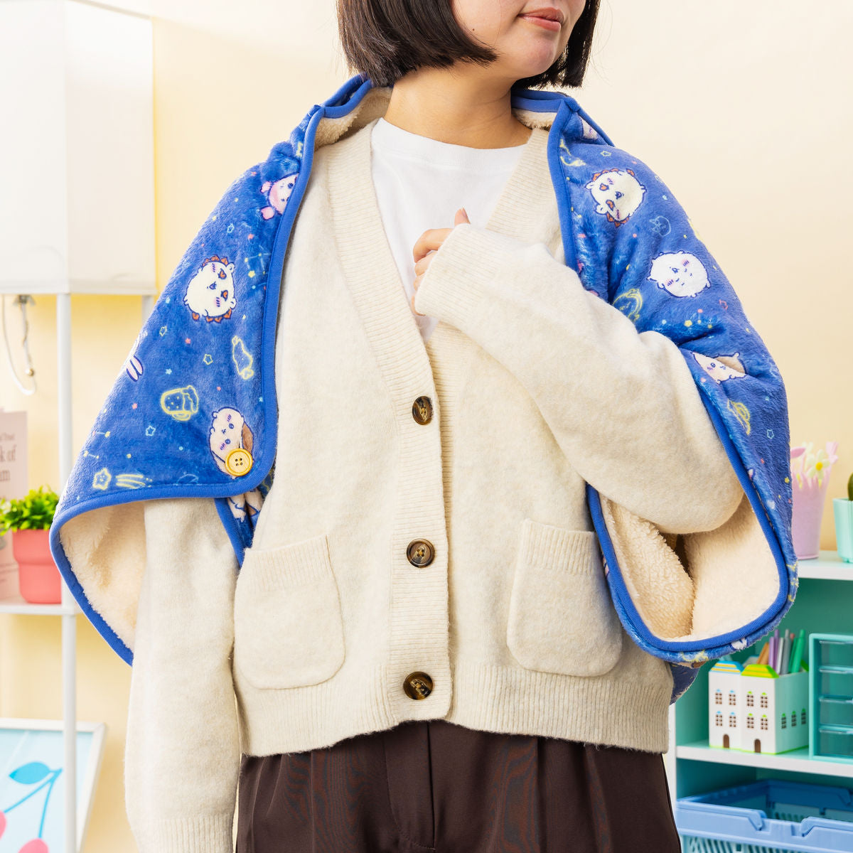 ちいかわ あったか収納ポケット付き3WAYブランケット（星座） | ちい