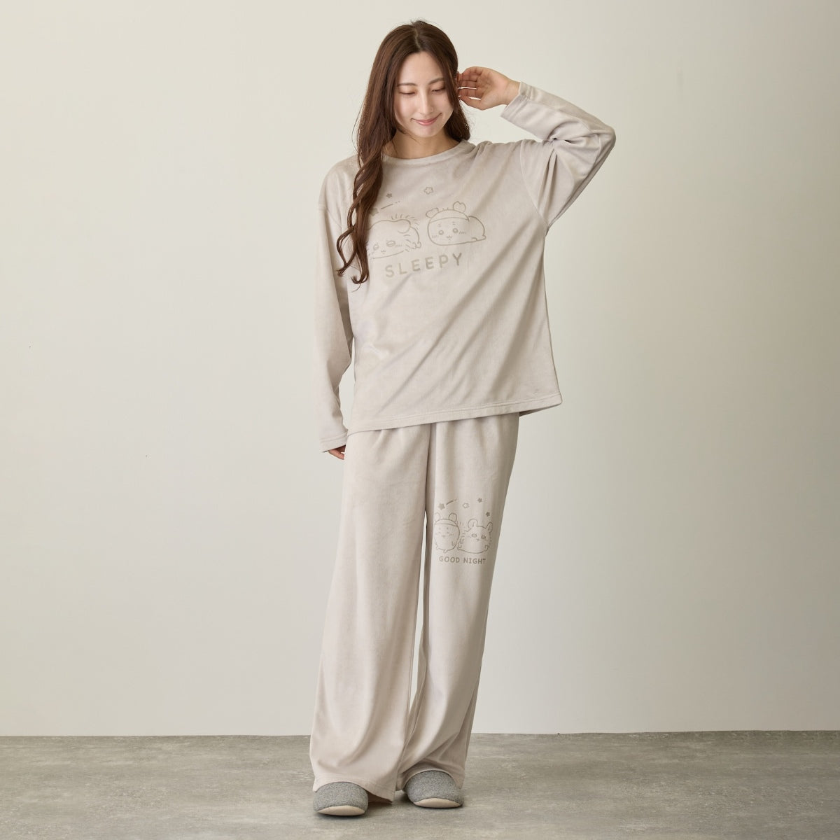 ちいかわ ルームウェアセットアップ SLEEPY グレー