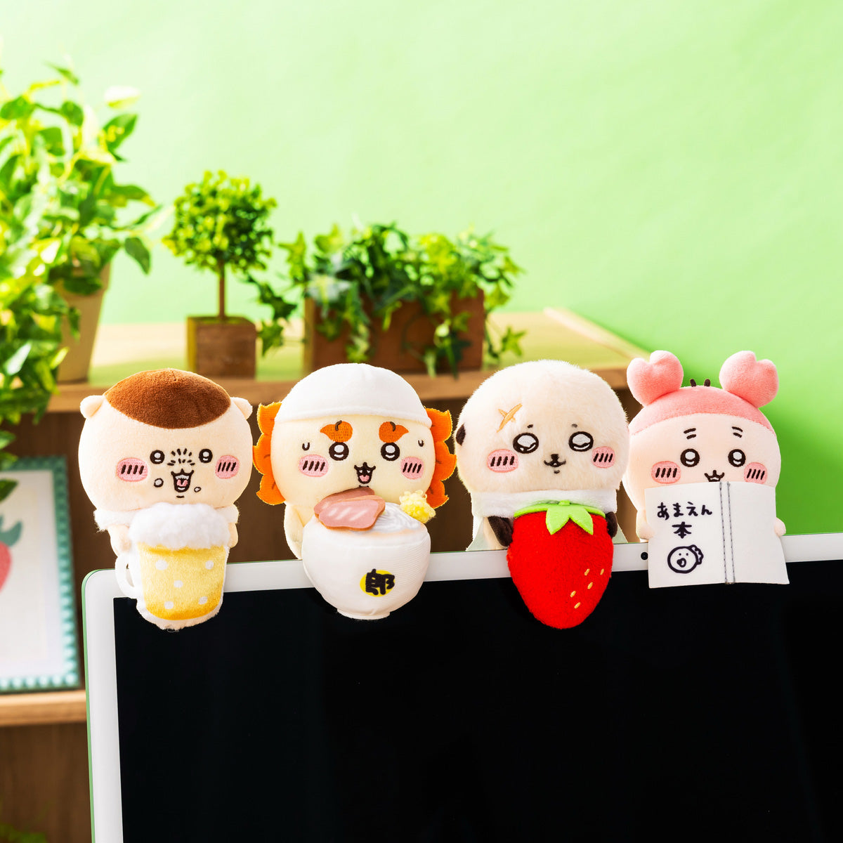 ちいかわ×サンリオ デスクトップから見守るひっかけぬいぐるみ ハチワレ キティ ちいかわ×サンリオキャラクターズ デスクトップから見守る