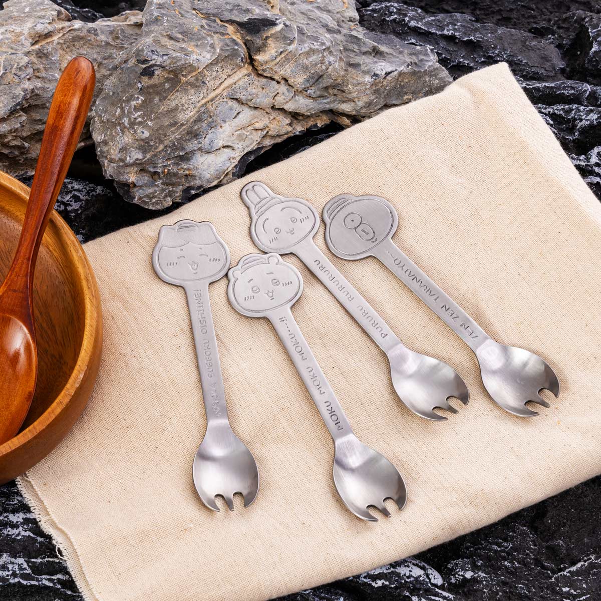 吉伊卡哇乐园 脸型不锈钢勺叉 (吉伊卡哇)