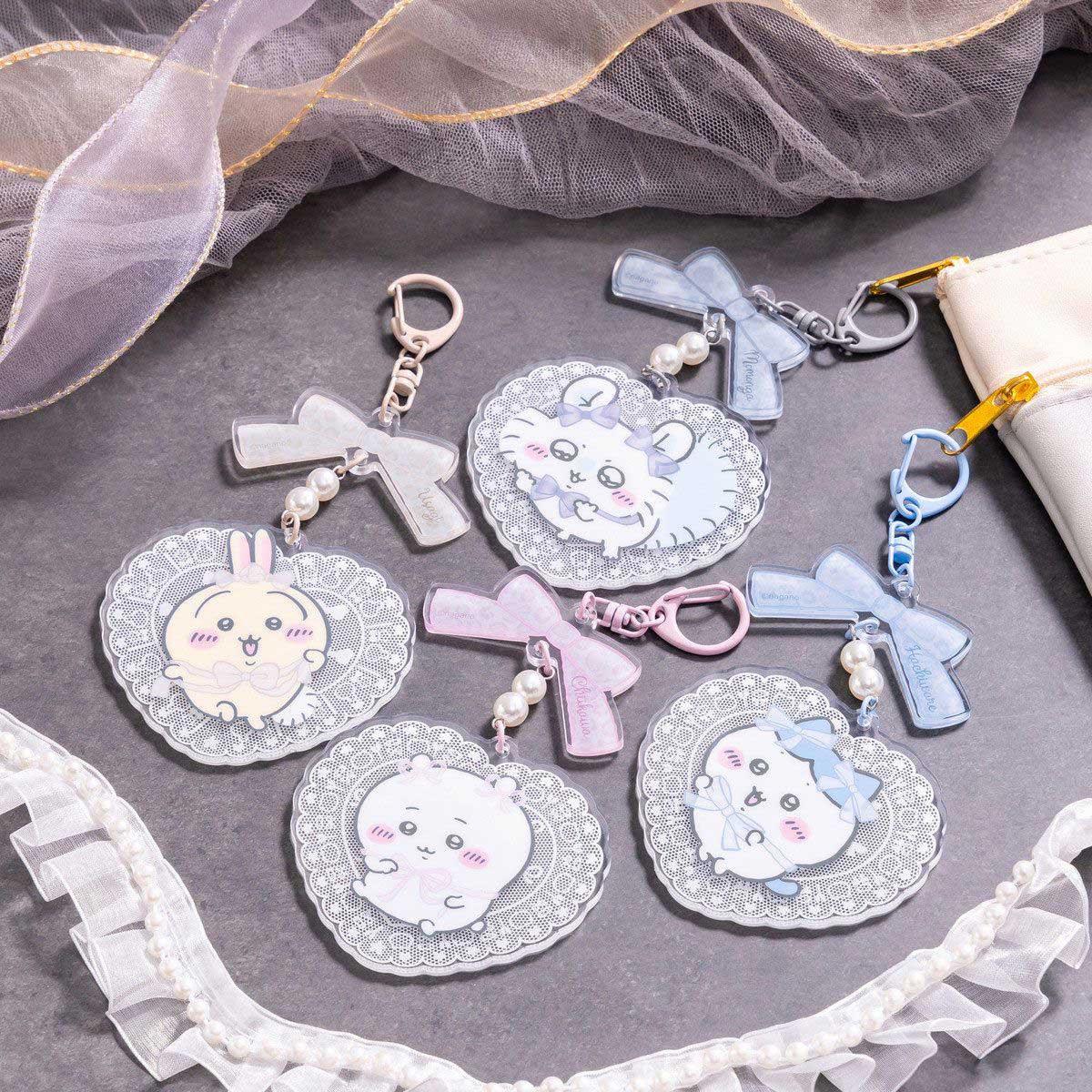 ちいかわ Go!HARAJUKU アクリルキーホルダー（リボン ハチワレ