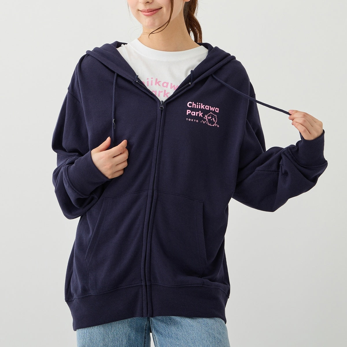 ちいかわ ちいかわパーク パーカー ちいかわ ネイビー
