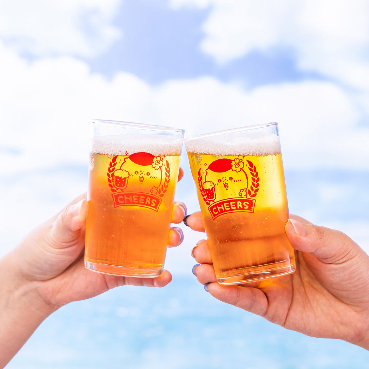 Chiikawa Shisa's Souvenir Shop Cheers Glass (Kurimanju) | Chiikawa