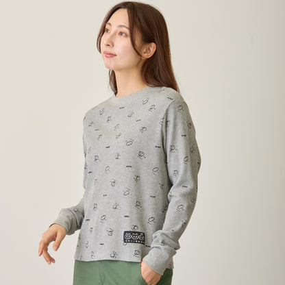 ちいかわ ワッフル長袖Tシャツ プカー グレー