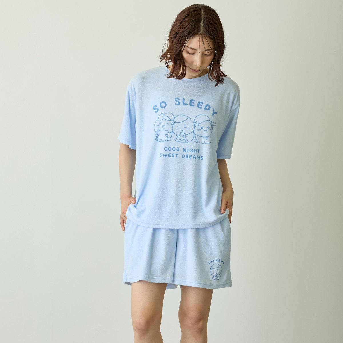 ちいかわ ルームウェアセットアップ SO SLEEPY ブルー