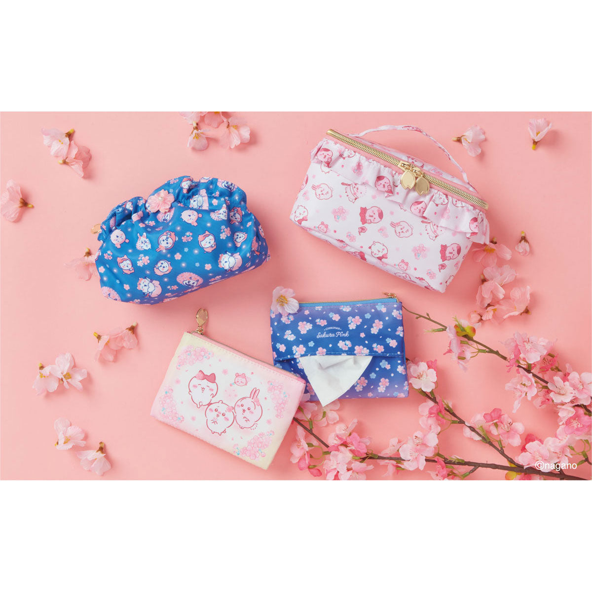 ちいかわ ティッシュポーチ（Sakura Pink・サクラ） | ちいかわ