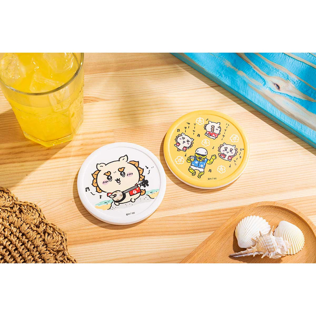 Chikawa Shisa Festival! ! ! Mino -yaki water -absorbing coaster (Pa ~ ow -I)