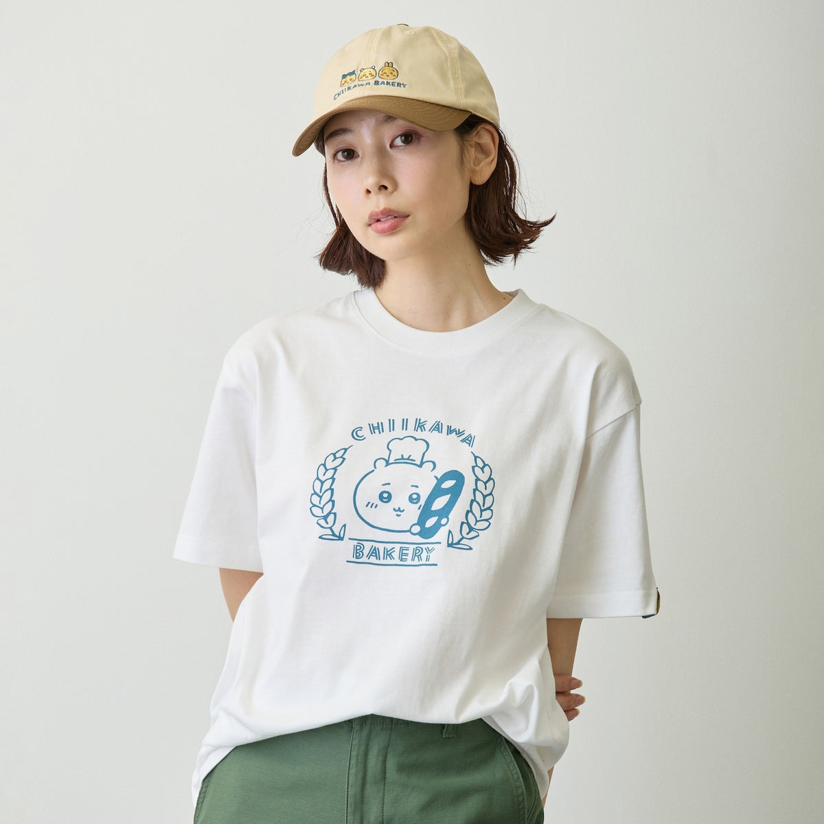 ちいかわ ちいかわベーカリー Tシャツ ロゴ ホワイト | ちいかわ