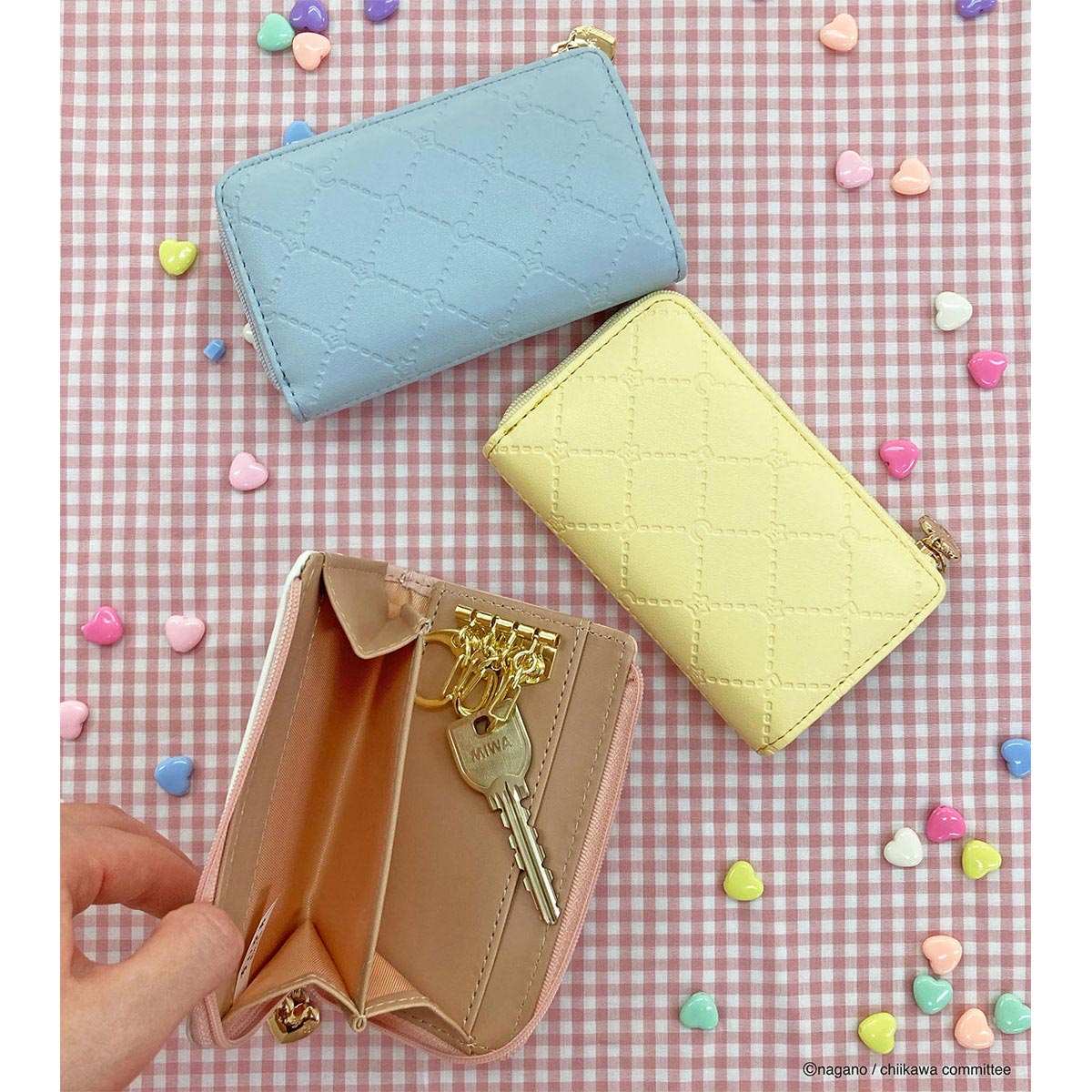 치이카와 애니메이션 "치이카와" L자 지퍼 코인 & 키 케이스 (토끼)