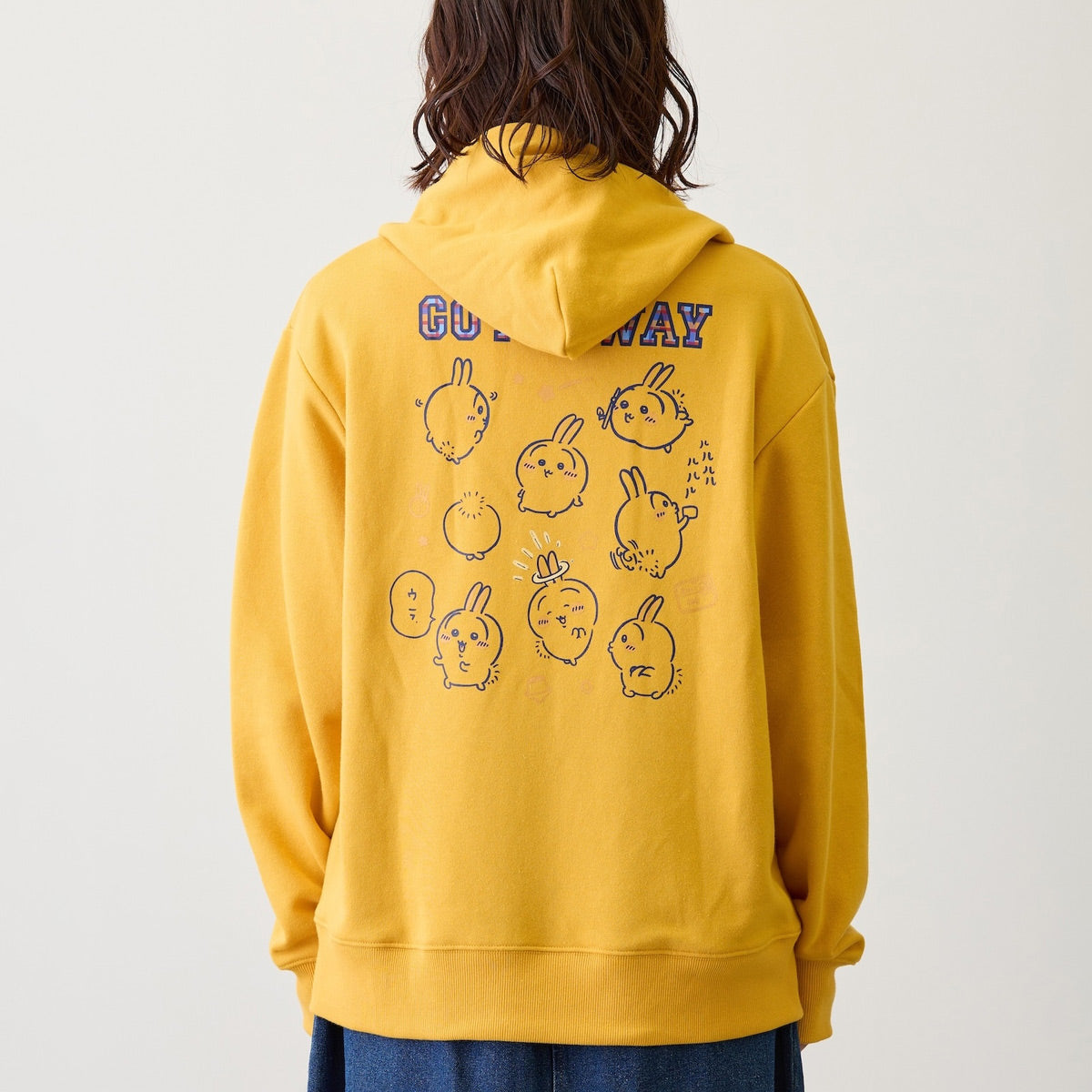 ちいかわ ZIPパーカー GO MY WAY イエロー | ちいかわマーケット 公式