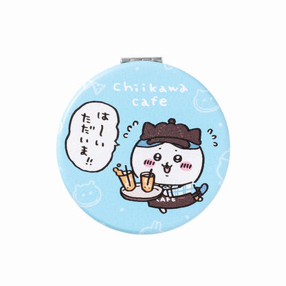 Chiikawa Cafe Round Compact Mirror (Hachiware)