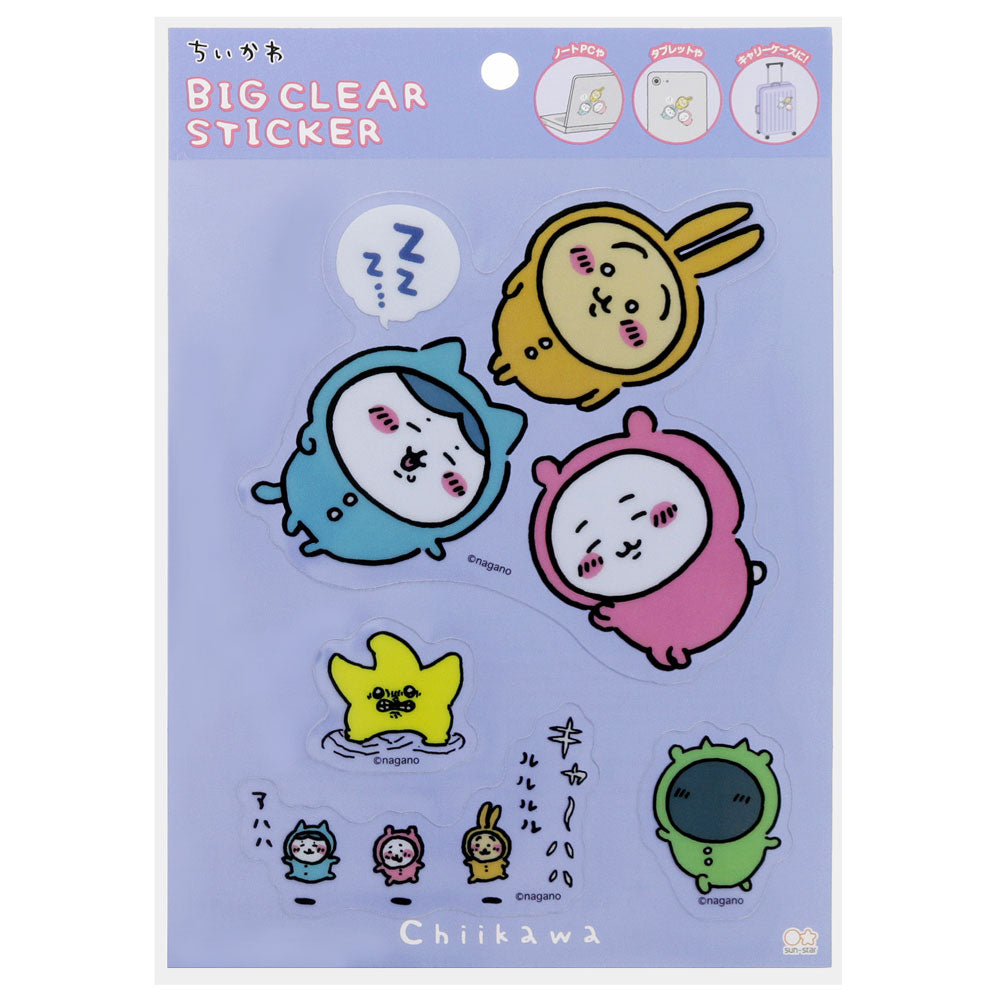 ちいかわ ビッグクリアステッカー パジャマ
