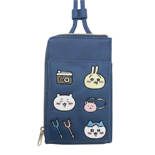 吉伊卡哇 手機肩背收納袋（海軍藍）