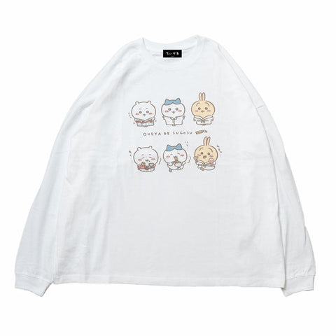 超レア ちいかわ観光 ビックシルエットL/S Tシャツ 部屋で過ごす