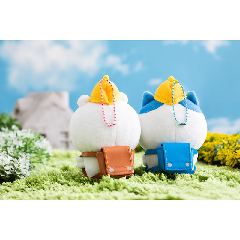 タグ付き　ちいかわ　登校スタイル　ぷちミニマスコット　ハチワレ　ぬいぐるみ登校スタイル