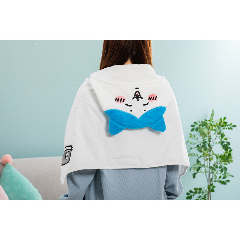 Chiikawa Hooded Bath Towel (Hachiware)