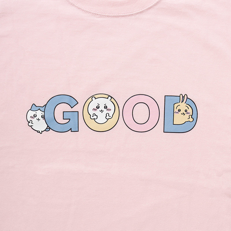 ちいかわ GOOD Tシャツ(ベビーピンク)