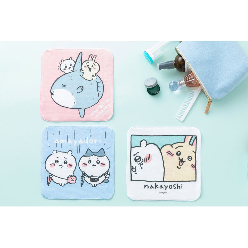 Chiikawa Good friends Outing Hand Towel (Taking Shelter)