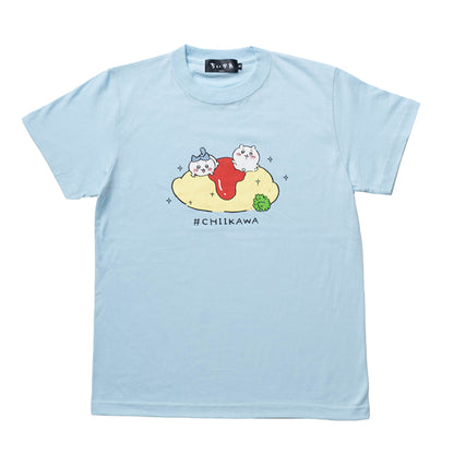 치이카와 오믈렛 T셔츠 (라이트 블루)