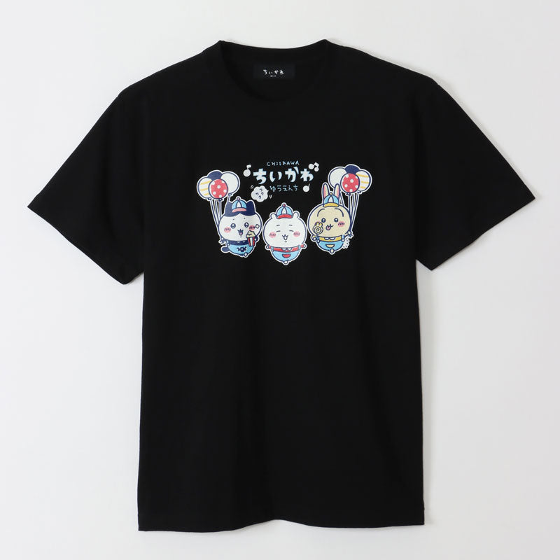 ちいかわ ワクワクゆうえんち Tシャツ メインロゴ ブラック