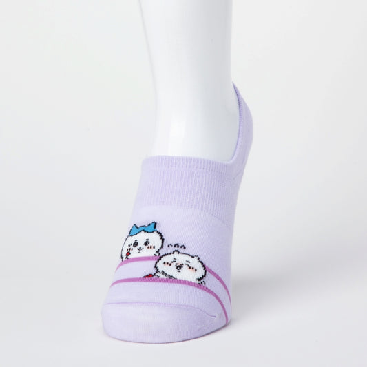 吉伊卡哇 CoCoPita 运动袜（两人线条图案）