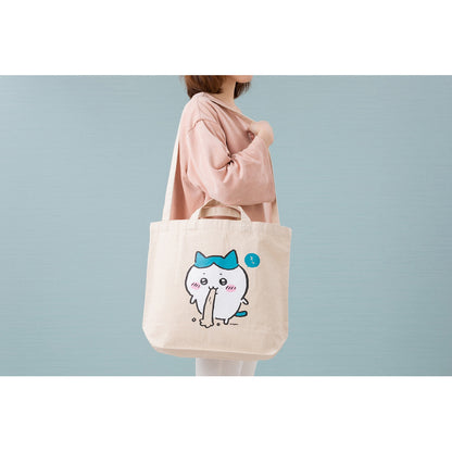 ちいかわ 肩掛け紐が長くて使いやすいトートバッグ（ハチワレ）