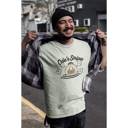 吉伊卡哇 T恤 頌條紋款 冰霜綠