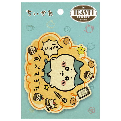 ちいかわ トラベルステッカー 食べすぎてお腹出た【１会計 ２個まで】