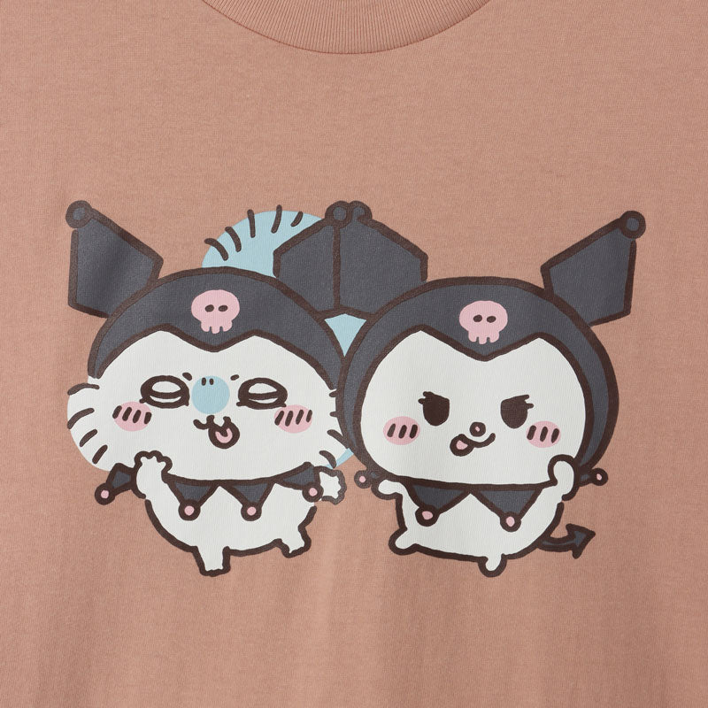 ちいかわ×サンリオキャラクターズ ビックTシャツ モモンガ×クロミ 